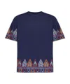 Etro Patterned Crewneck T-shirt In Blue