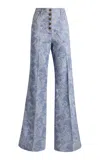 Etro Patterned Denim Flared Jeans In Multi