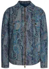 Etro Patterned Denim Jacket In Multi