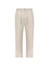 Etro Patterned Drawstring Trousers In Neutral