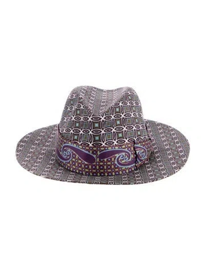 Pre-owned Etro Patterned Fedora In Multi