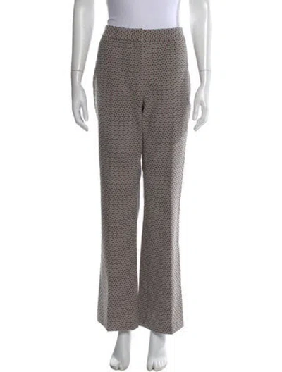 Pre-owned Etro Patterned Flared Pants In Black