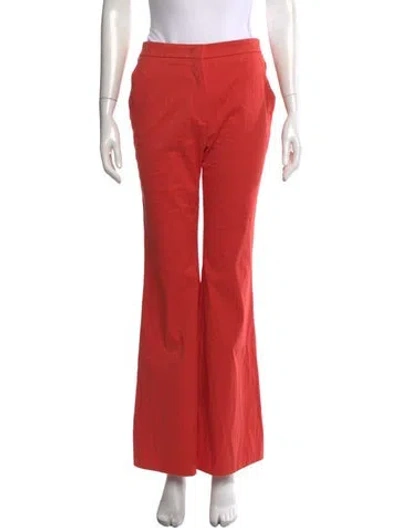 Pre-owned Etro Patterned Flared Pants In Orange