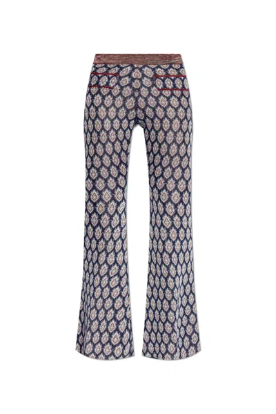 Etro Patterned Flared Trousers In Multi