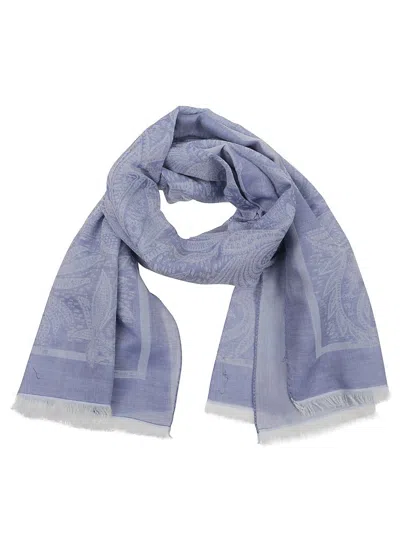Etro Patterned Fringed Scarf Scarf In Multi