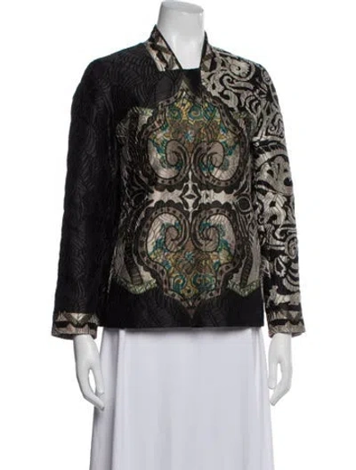 Pre-owned Etro Patterned Jacket In Black
