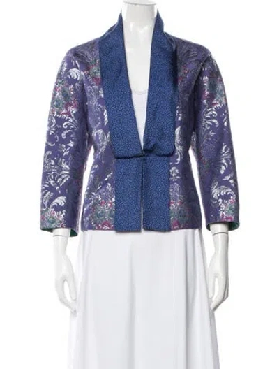 Pre-owned Etro Patterned Jacket In Black/silver