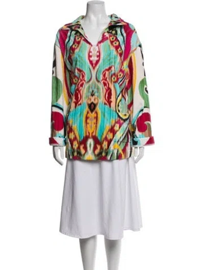 Pre-owned Etro Patterned Jacket In Blue