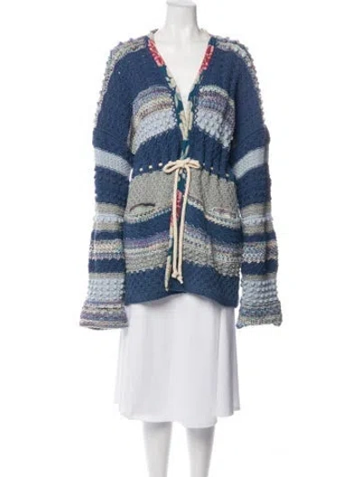 Pre-owned Etro Patterned Jacket In Blue/neutrals/purple