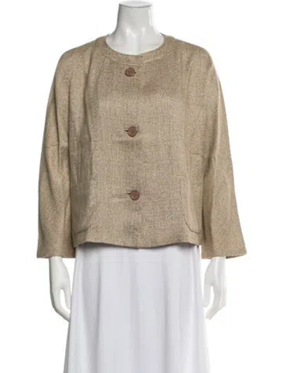 Pre-owned Etro Patterned Jacket In Metallic/neutrals