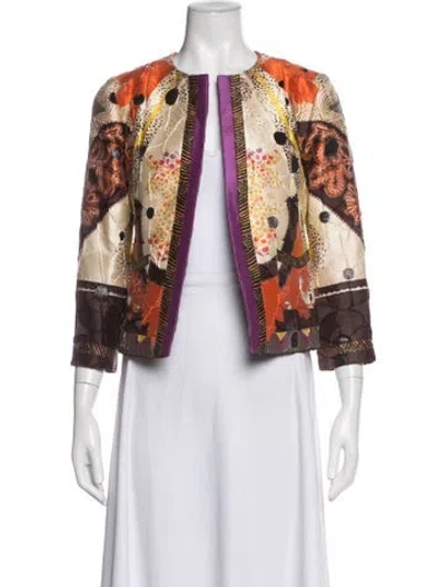 Pre-owned Etro Patterned Jacket In Orange