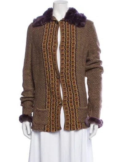 Pre-owned Etro Patterned Jacket In Purple