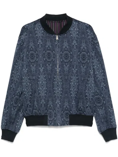 ETRO PATTERNED-JACQUARD BOMBER JACKET