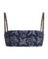Etro Patterned-jacquard Bralette In Blue