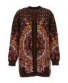 Etro Cardigan Con Motivo Jacquard In Black