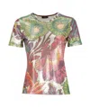 Etro Patterned-jacquard Crewneck T-shirt In Multicolor