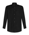 Etro Patterned Jacquard Long-sleeved Shirt In Black