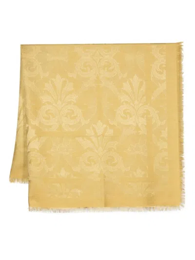 Etro Patterned-jacquard Scarf In Yellow