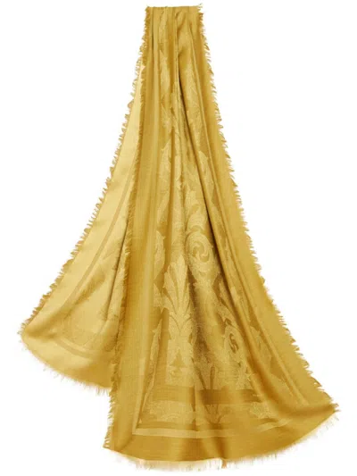 Etro Patterned-jacquard Scarf In Yellow