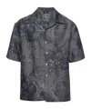 Etro Patterned-jacquard Shirt In Black