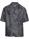 Etro Patterned-jacquard Shirt In Blue