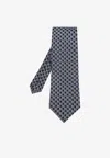Etro Patterned-jacquard Tie In Navy