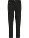 Etro Patterned-jacquard Slim-cut Jeans In Black