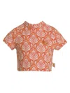 Etro Patterned-jacquard Terry-cloth T-shirt In Orange