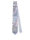 Etro Patterned Silk Tie In Blue