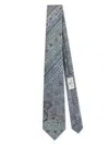 Etro Patterned-jacquard Tie In Blue