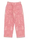 Etro Patterned-jacquard Trousers In Pink
