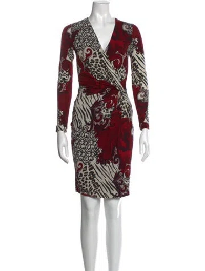 Pre-owned Etro Patterned Knee-length Dress In Neutrals/red