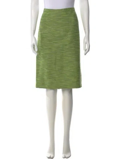 Pre-owned Etro Patterned Knee-length Skirt In Green