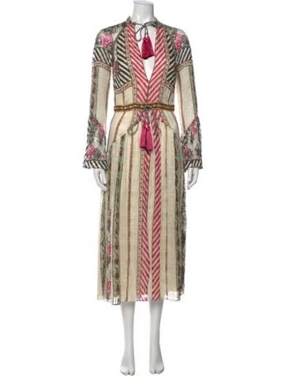 Pre-owned Etro Patterned Long Dress In Multi