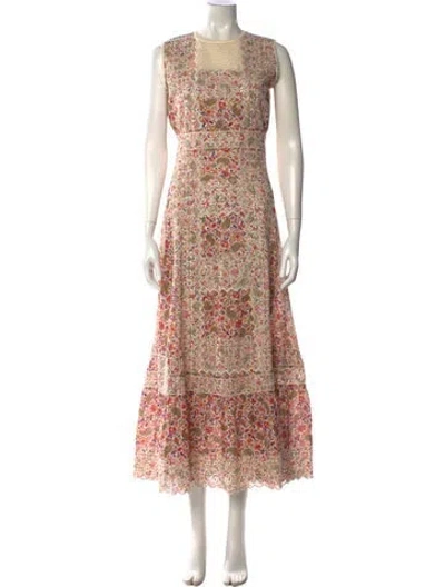Pre-owned Etro Patterned Long Dress In Neutral