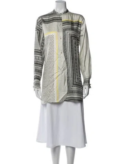 Pre-owned Etro Patterned Long Sleeve Blouse In Multi