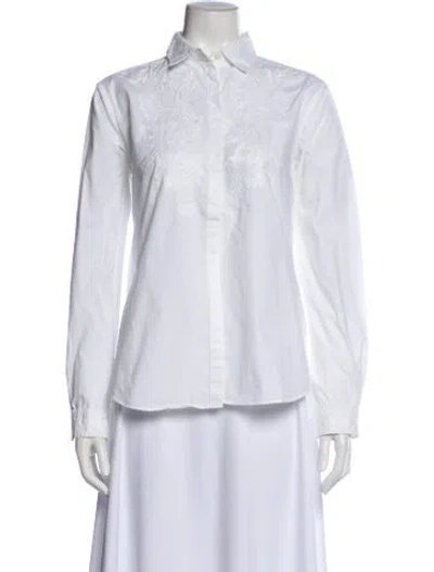 Pre-owned Etro Patterned Long Sleeve Blouse In Neutral