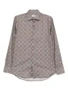Etro Patterned Long-sleeve Shirt In Brown