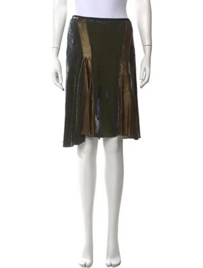 Pre-owned Etro Patterned Midi Length Skirt In Grey
