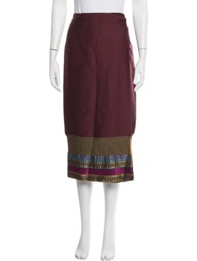Pre-owned Etro Patterned Midi Length Skirt In Multicolor