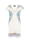 Etro Patterned Mini Dress With Ruffled Hem