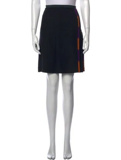 Pre-owned Etro Patterned Mini Skirt In Black