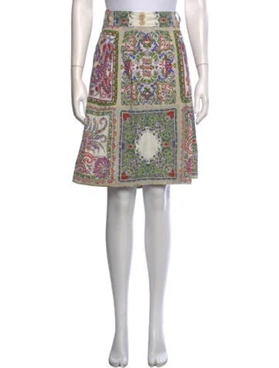 Pre-owned Etro Patterned Mini Skirt In Pink