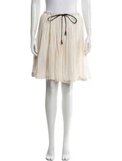Pre-owned Etro Patterned Mini Skirt In White