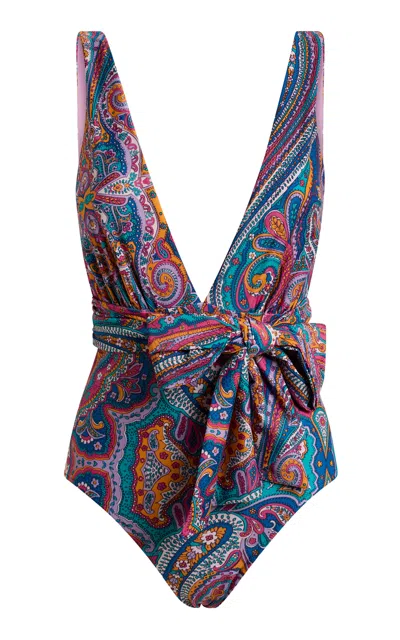 Etro Patterned One-piece Swimsuit In Multi