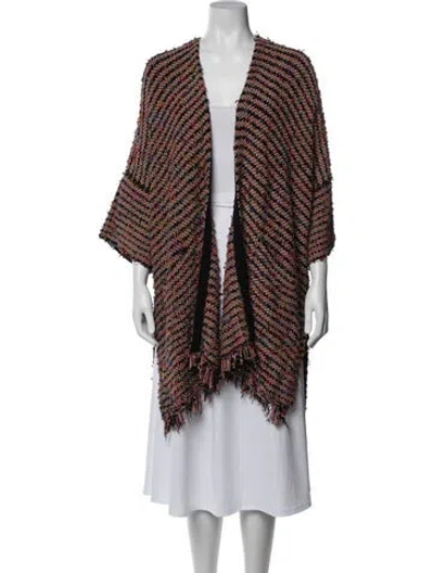 Pre-owned Etro Patterned Open Front Sweater In Neutrals