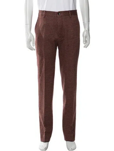 Pre-owned Etro Patterned Pants W/ Tags In Red