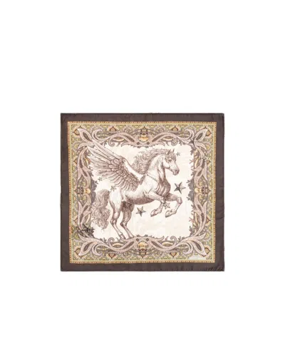 Etro Pegasus Paisley-print Pocket Square In Neutral