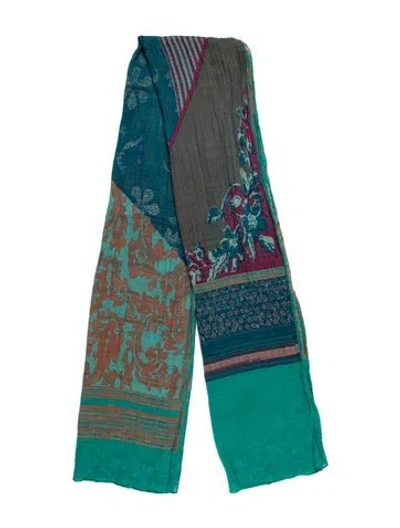 Pre-owned Etro Patterned Scarf In Blue