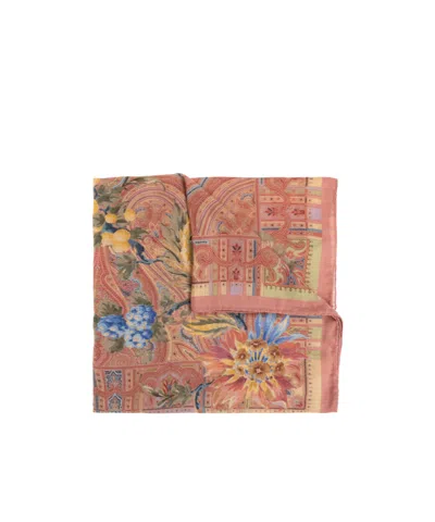Etro Floral-print Scarf In Pink